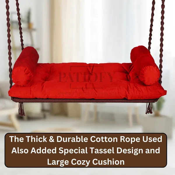 Red_And_Brown_Premium_And_Handcrafted_Polyester_Hammock_Swing_For_Home