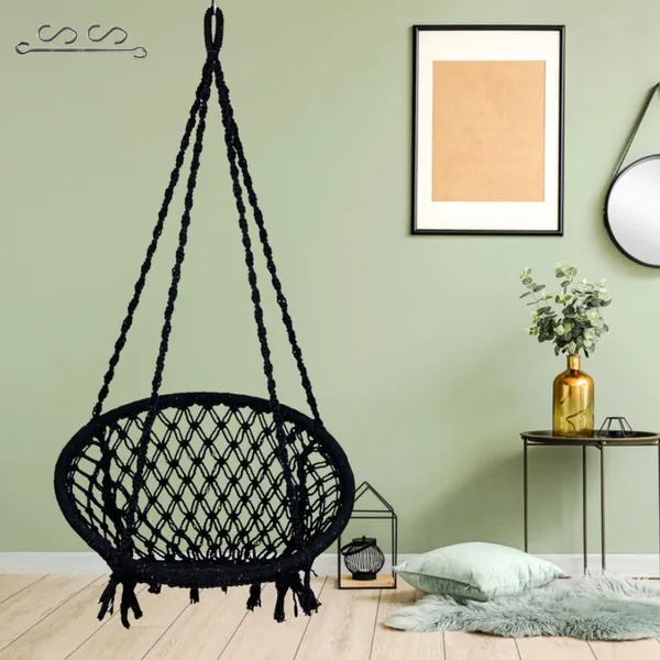 Black_Premium_And_Handcrafted_Cotton_Hammock_Swing_For_Home
