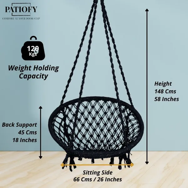 Black_Premium_And_Handcrafted_Cotton_Hammock_Swing_For_Home