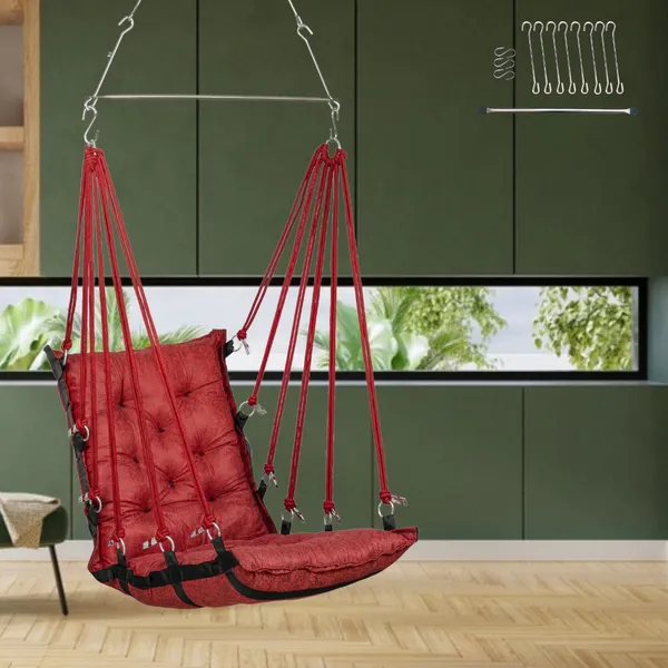 Red_Premium_And_Handcrafted_Cotton_Hammock_Swing_For_Home