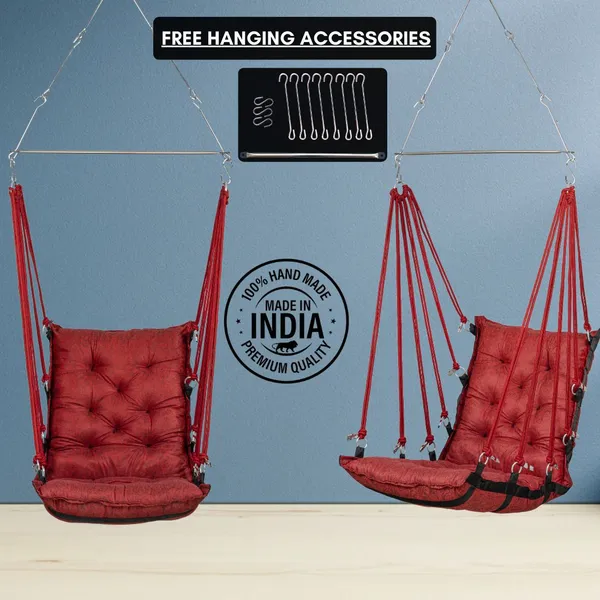 Red_Premium_And_Handcrafted_Cotton_Hammock_Swing_For_Home