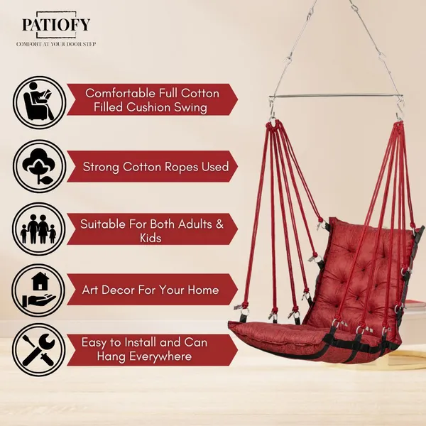 Red_Premium_And_Handcrafted_Cotton_Hammock_Swing_For_Home