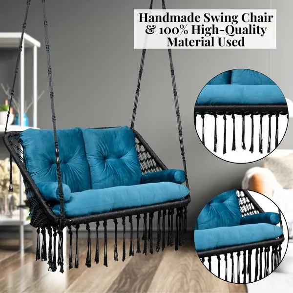 Green_And_Black_Premium_And_Handcrafted_Polyester_Hammock_Swing_For_Home