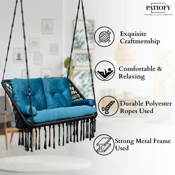 Green_And_Black_Premium_And_Handcrafted_Polyester_Hammock_Swing_For_Home