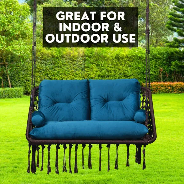 Green_And_Brown_Premium_And_Handcrafted_Polyester_Hammock_Swing_For_Home