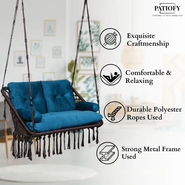 Green_And_Brown_Premium_And_Handcrafted_Polyester_Hammock_Swing_For_Home