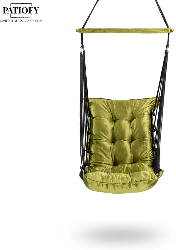 Green_Premium_And_Handcrafted_Cotton_Hammock_Swing_For_Home