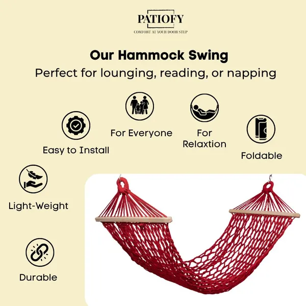 Red_Premium_And_Handcrafted_Cotton_Hammock_Swing_For_Home