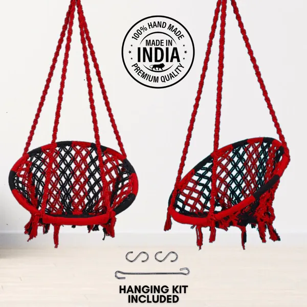 Red_And_Black_Premium_And_Handcrafted_Cotton_Hammock_Swing_For_Home