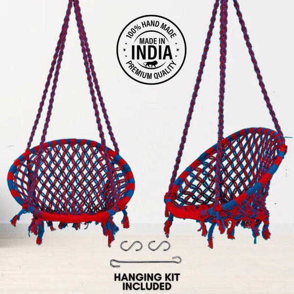 Blue_And_Red_Premium_And_Handcrafted_Cotton_Hammock_Swing_For_Home