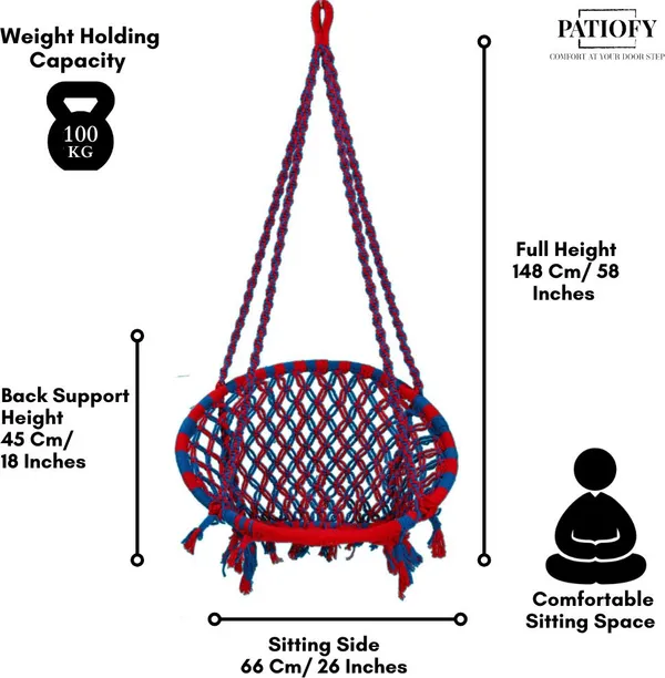 Blue_And_Red_Premium_And_Handcrafted_Cotton_Hammock_Swing_For_Home