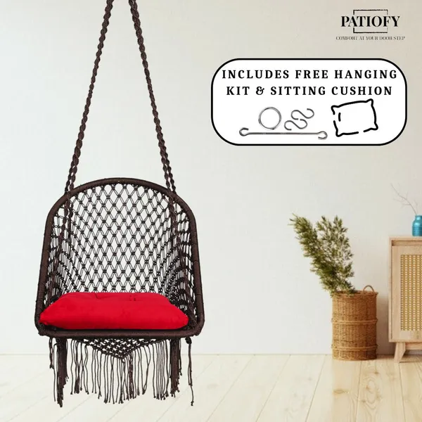 Brown_And_Red_Premium_And_Handcrafted_Polyester_Hammock_Swing_For_Home