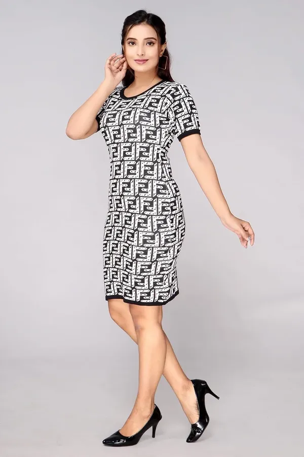 Geometric_Print_Bodycon_Polycotton_Dress