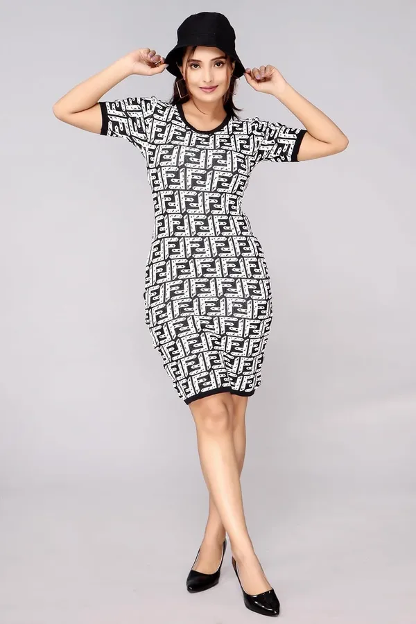 Geometric_Print_Bodycon_Polycotton_Dress