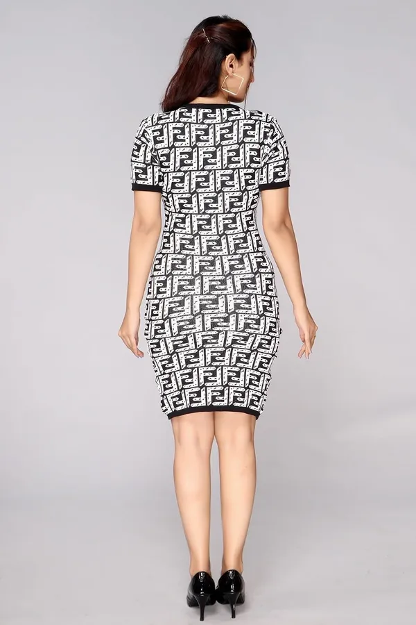 Geometric_Print_Bodycon_Polycotton_Dress
