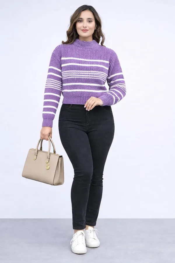 Women_Round_Neck_Cardigan_Sweater