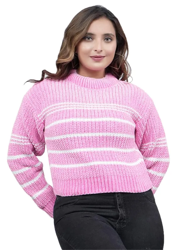 Women_S_Knitted_Striped_Cardigan_Sweater