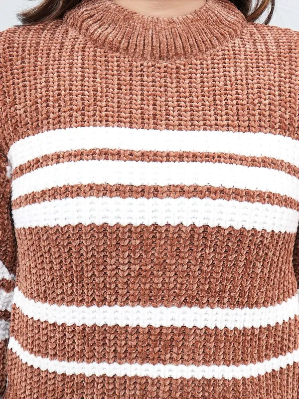 Women_S_Knitted_Striped_Cardigan