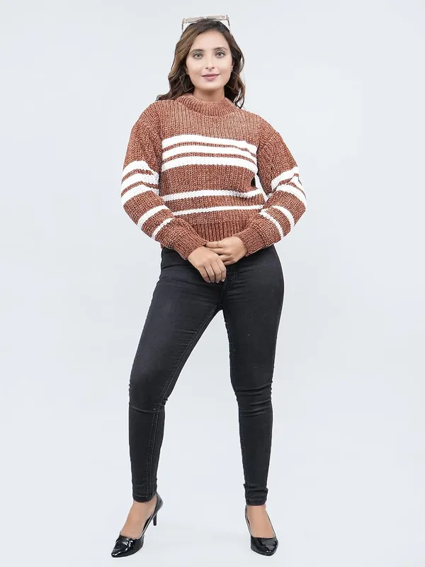 Women_S_Knitted_Striped_Cardigan