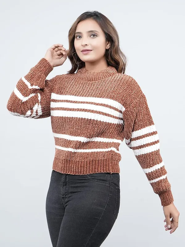 Women_S_Knitted_Striped_Cardigan