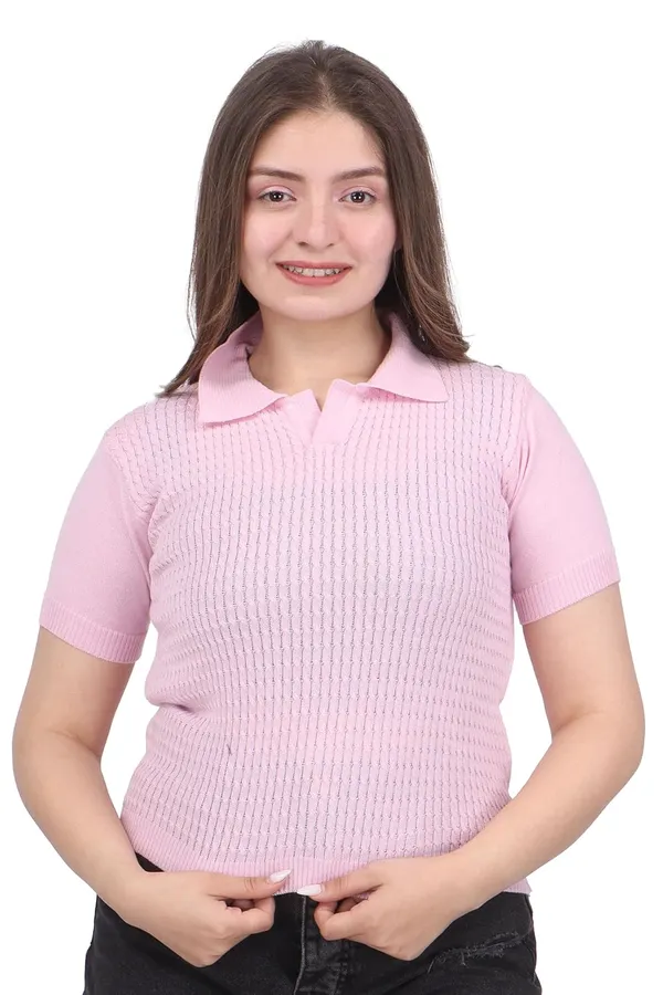 Women_S_Half_Sleeve_Collared_Top