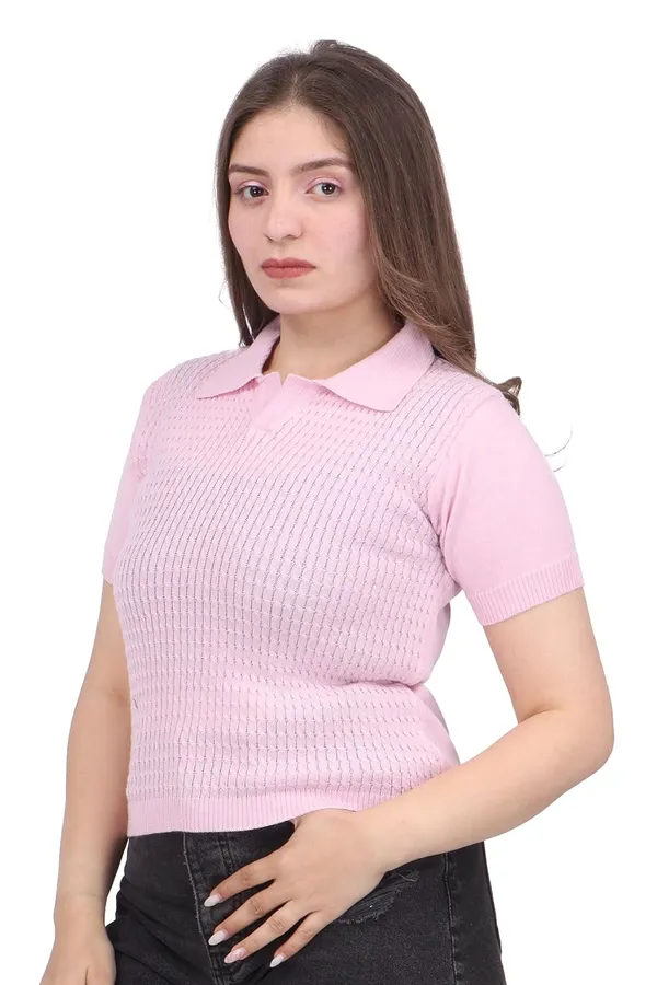 Women_S_Half_Sleeve_Collared_Top