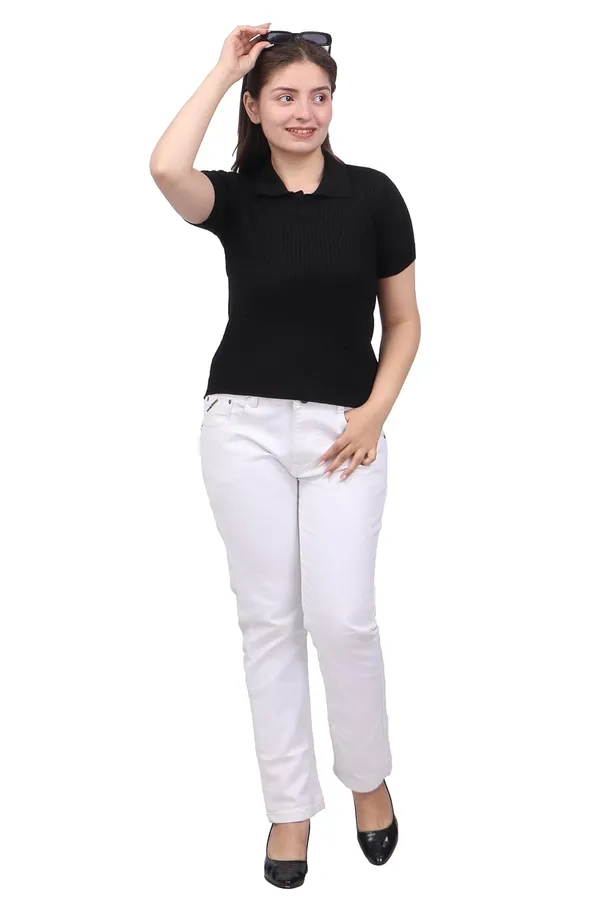 Women_S_Half_Sleeve_Collared_Top