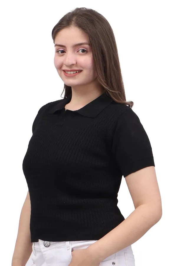 Women_S_Half_Sleeve_Collared_Top