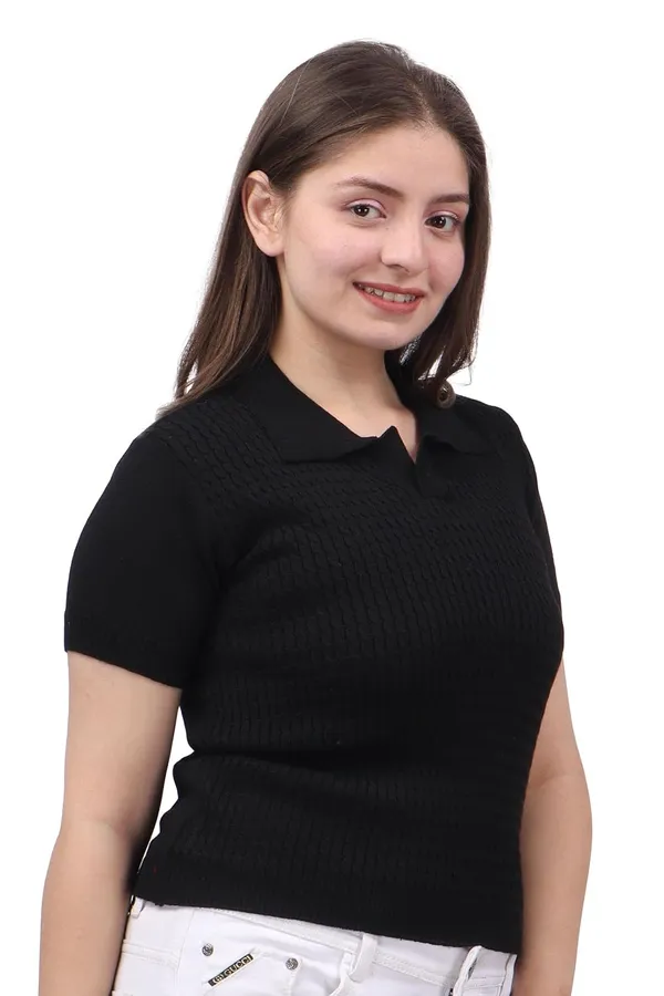 Women_S_Half_Sleeve_Collared_Top