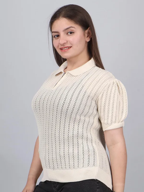 Women_S_Knitted_Collar_Neck_Top_With_Zipper