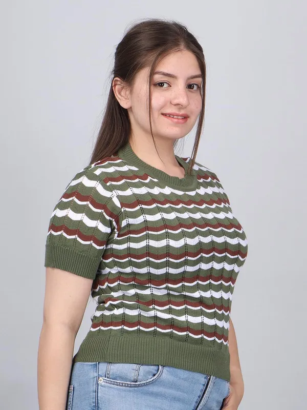 Women_Knitted_Short_Sleeve_Top