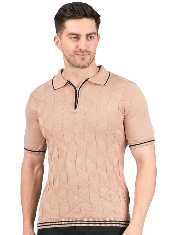 Men_S_Textured_Polo_Shirt_With_Zipper_Collar
