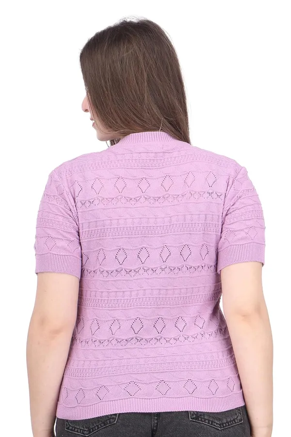 Women_S_Knitted_Half_Sleeve_Top