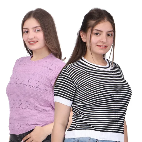 Women_S_Knitted_Half_Sleeve_Top