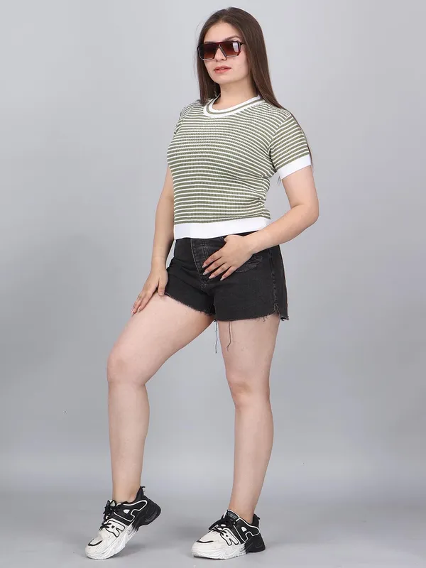 Women_S_Knitted_Half_Sleeve_Top
