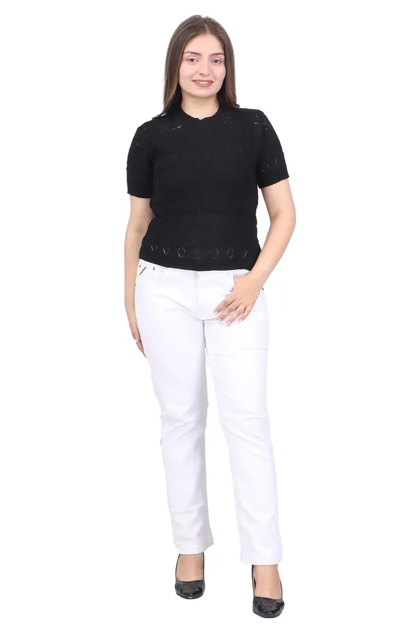 Women_S_Knitted_Half_Sleeve_Top