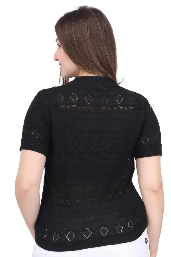 Women_S_Knitted_Half_Sleeve_Top