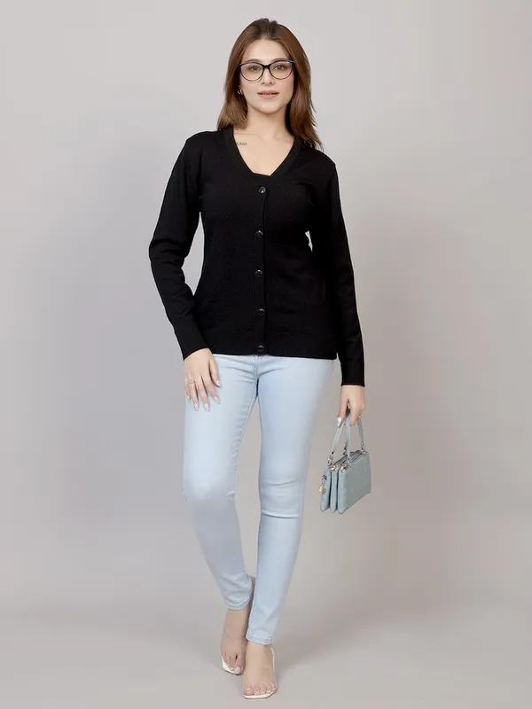 Women_S_V_Neck_Button_Cardigan_Sweater