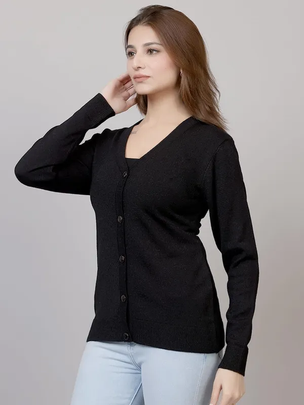 Women_S_V_Neck_Button_Cardigan_Sweater