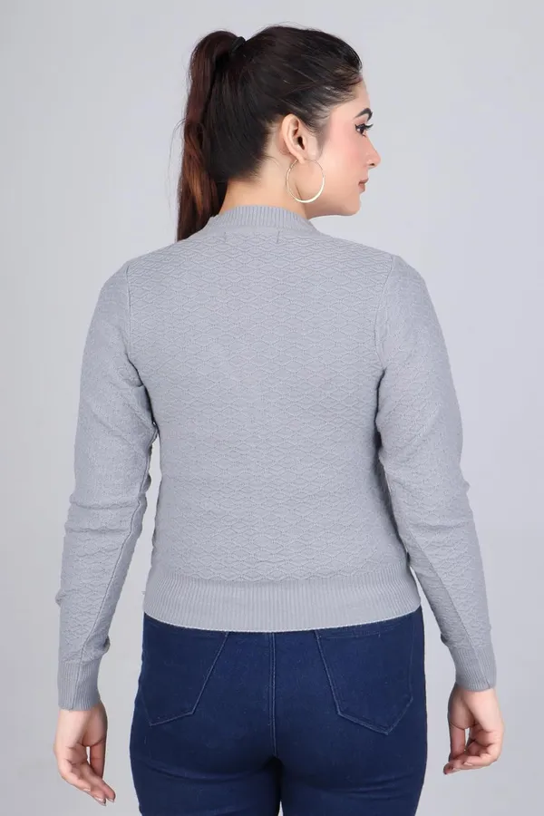 V_Neck_Button_Cardigan_Sweater_For_Women