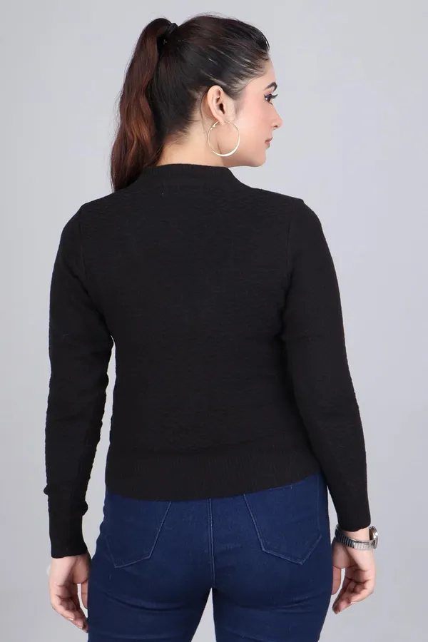 V_Neck_Button_Cardigan_Sweater_For_Women