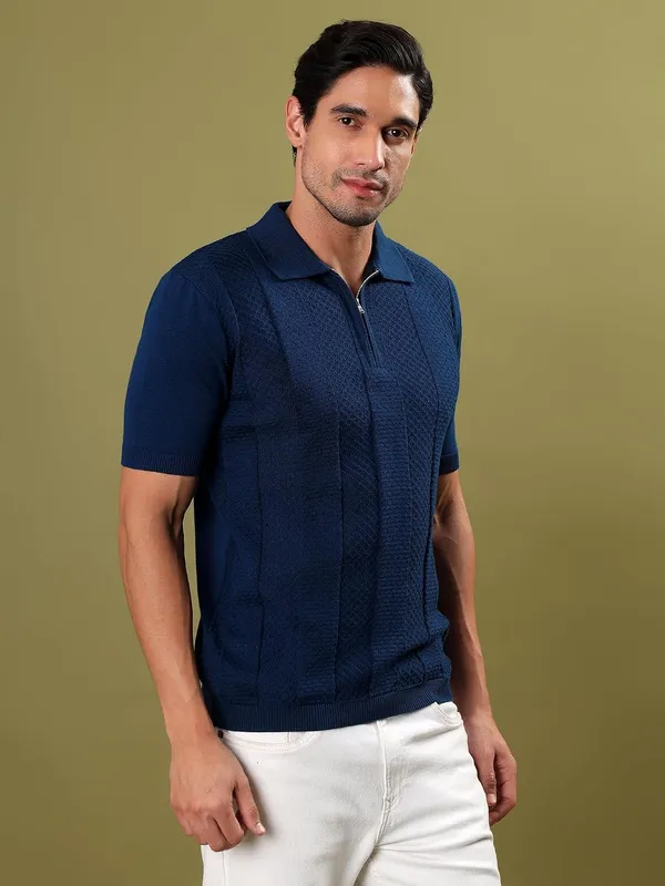 Men_S_Cotton_Polo_Neck_Half_Zip_T_Shirt