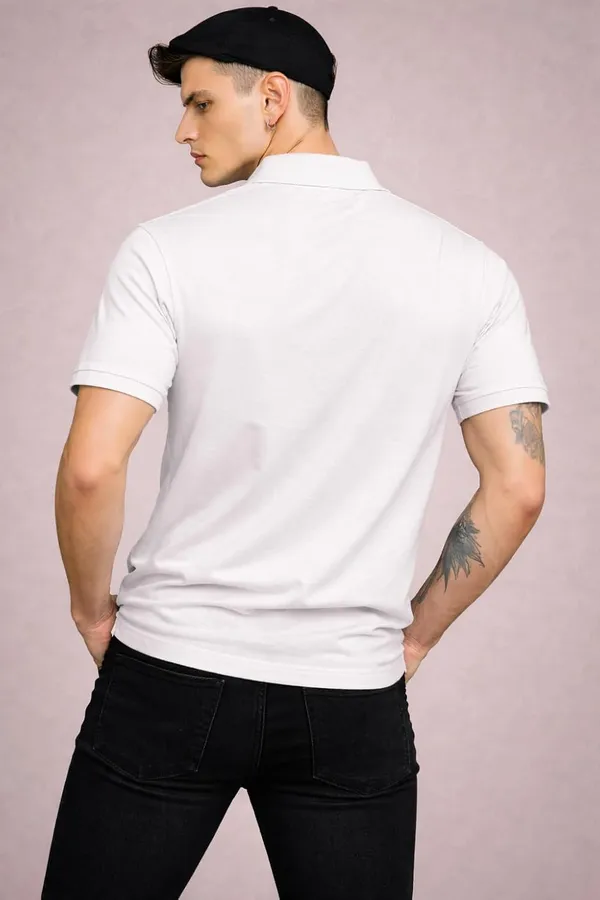Half_Sleeve_Polo_Neck_T_Shirt_With_Chest_Pocket
