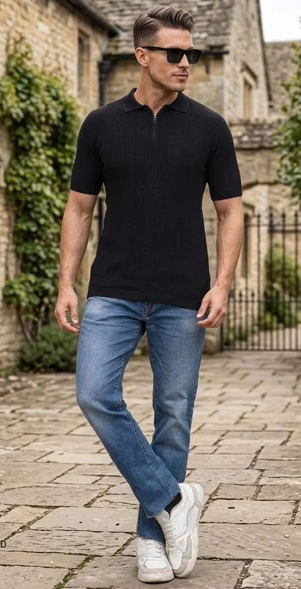 Men_S_Cotton_Zipper_Polo_Neck_T_Shirt