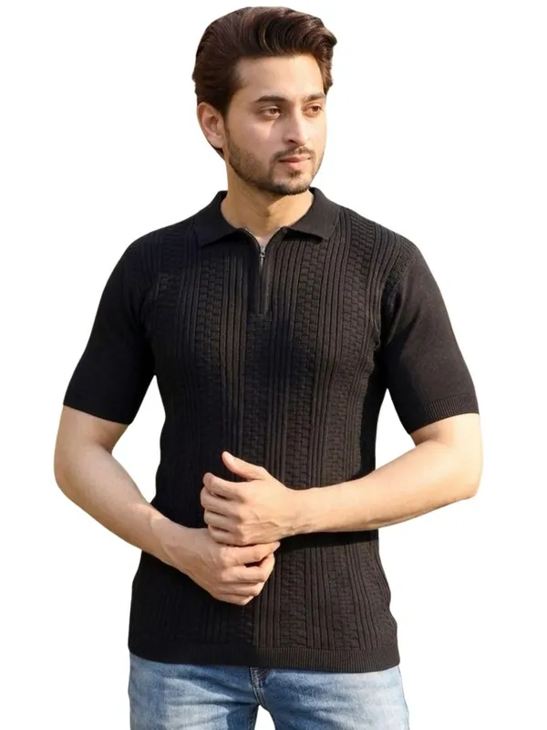 Men_S_Cotton_Zipper_Polo_Neck_T_Shirt