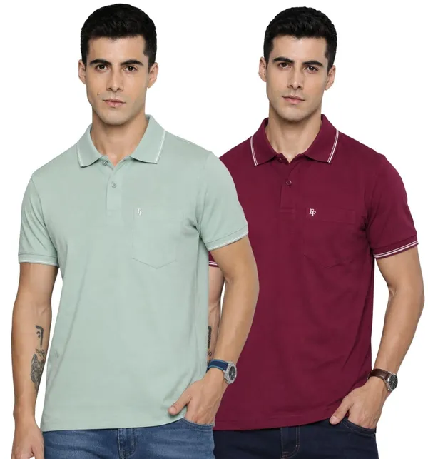 Men_Cotton_Blend_Polo_Neck_T_Shirt_With_Pocket