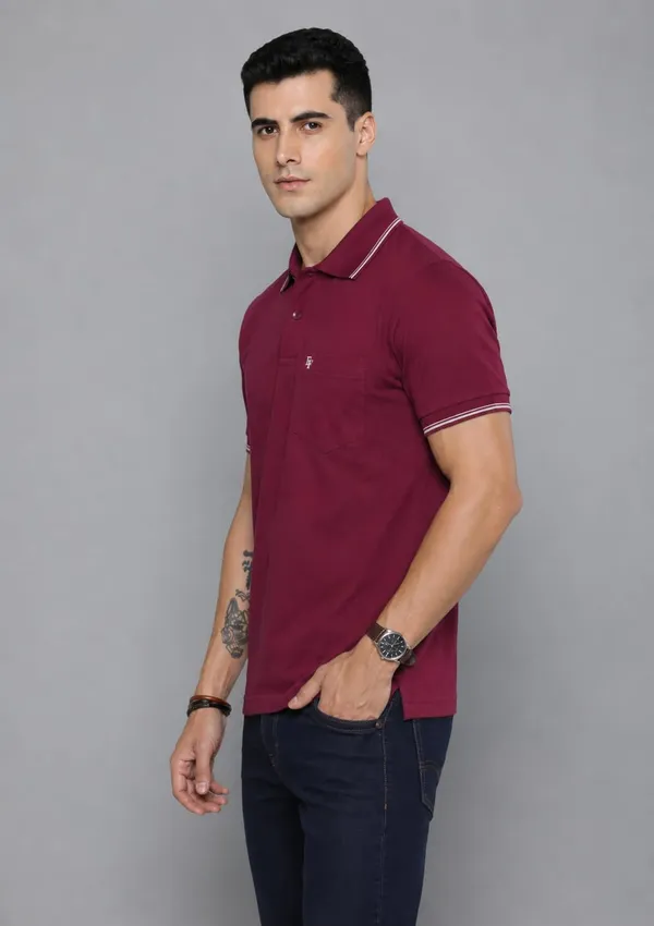 Men_Cotton_Blend_Polo_Neck_T_Shirt_With_Pocket