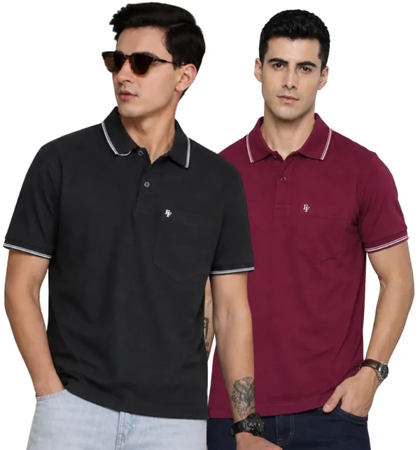 Men_Cotton_Blend_Polo_Neck_T_Shirt_With_Pocket