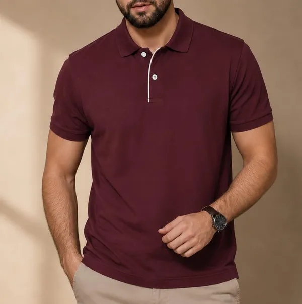 Men_Cotton_Blend_Polo_Neck_T_Shirt