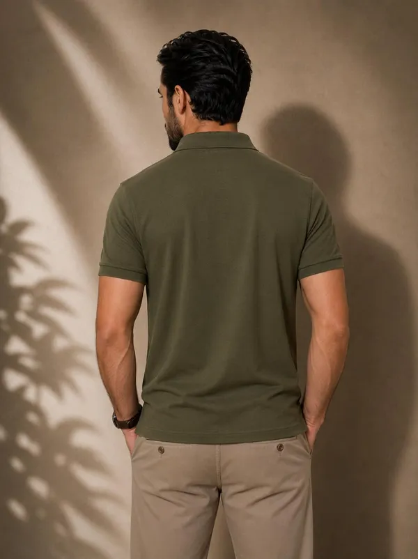 Men_Cotton_Blend_Polo_Neck_T_Shirt